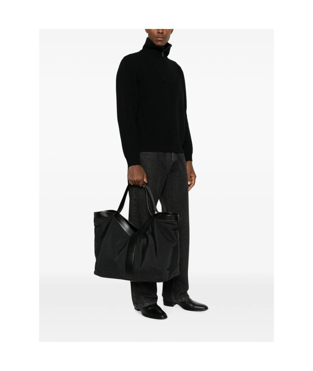 SAINT LAURENT Черная сумка тоут, фото 3