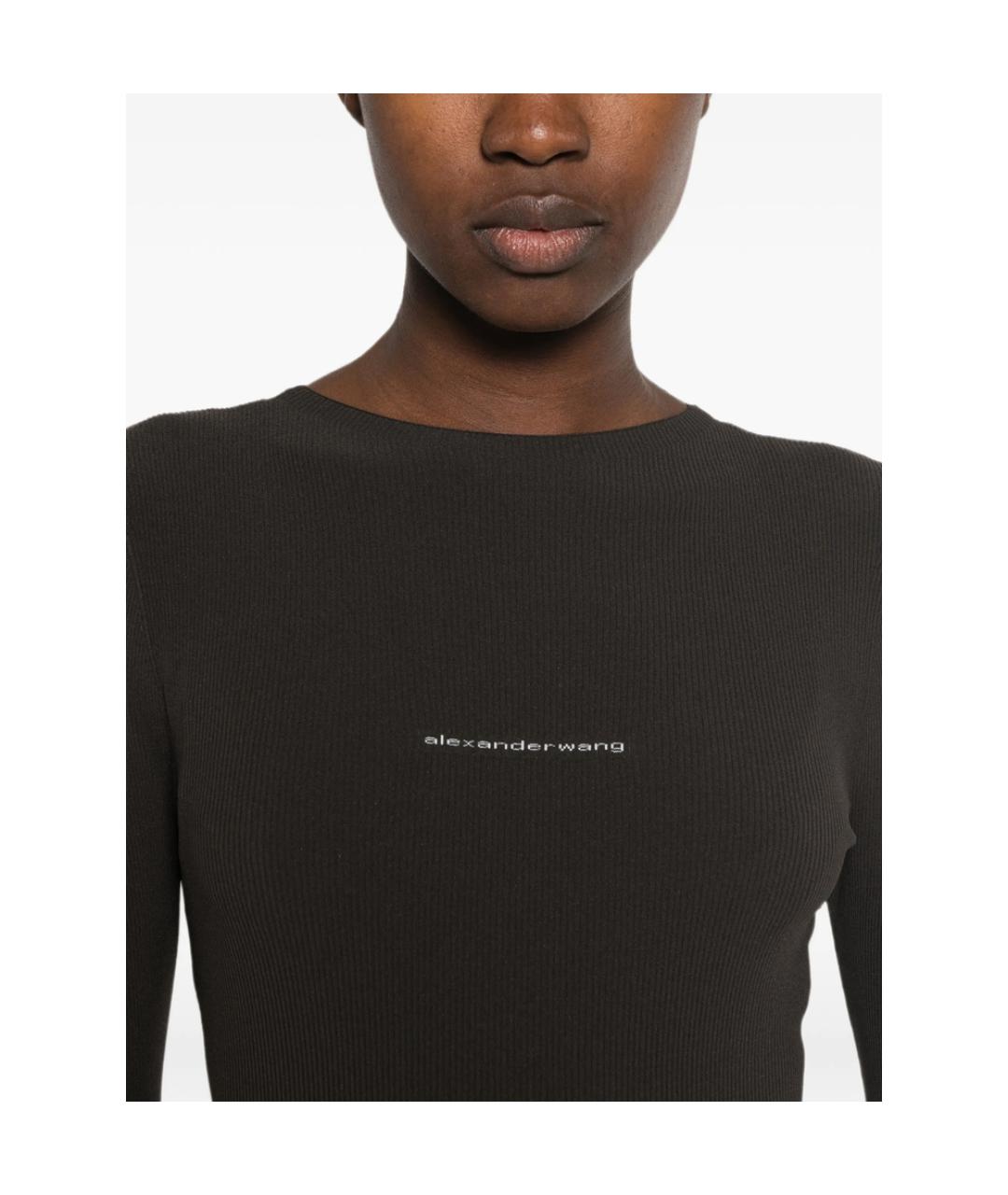 ALEXANDER WANG Коричневое полиамидовое повседневное платье, фото 4