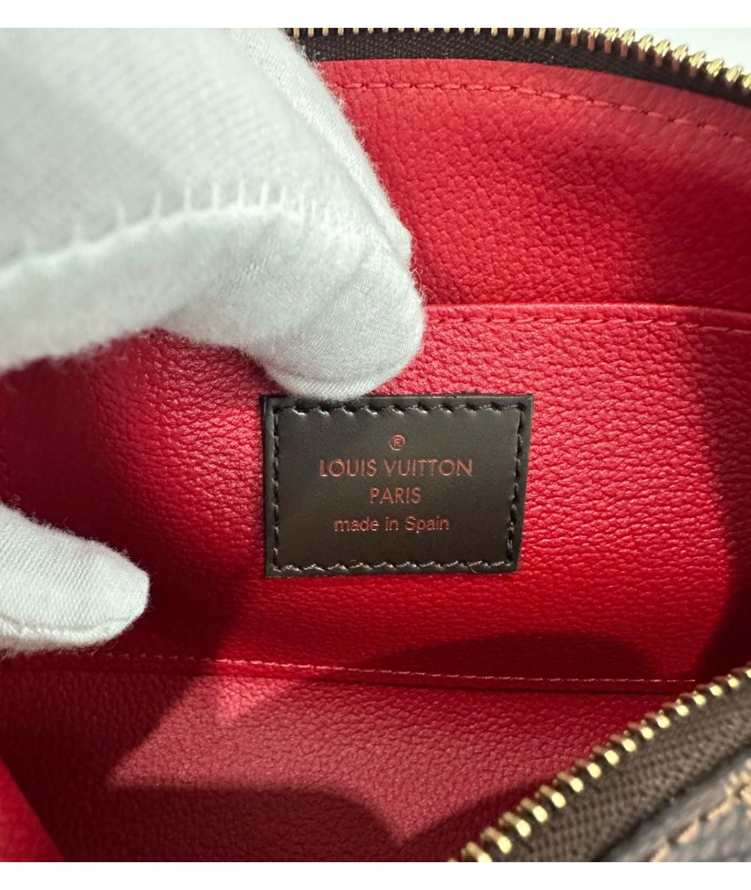LOUIS VUITTON Коричневая канва косметичка, фото 7