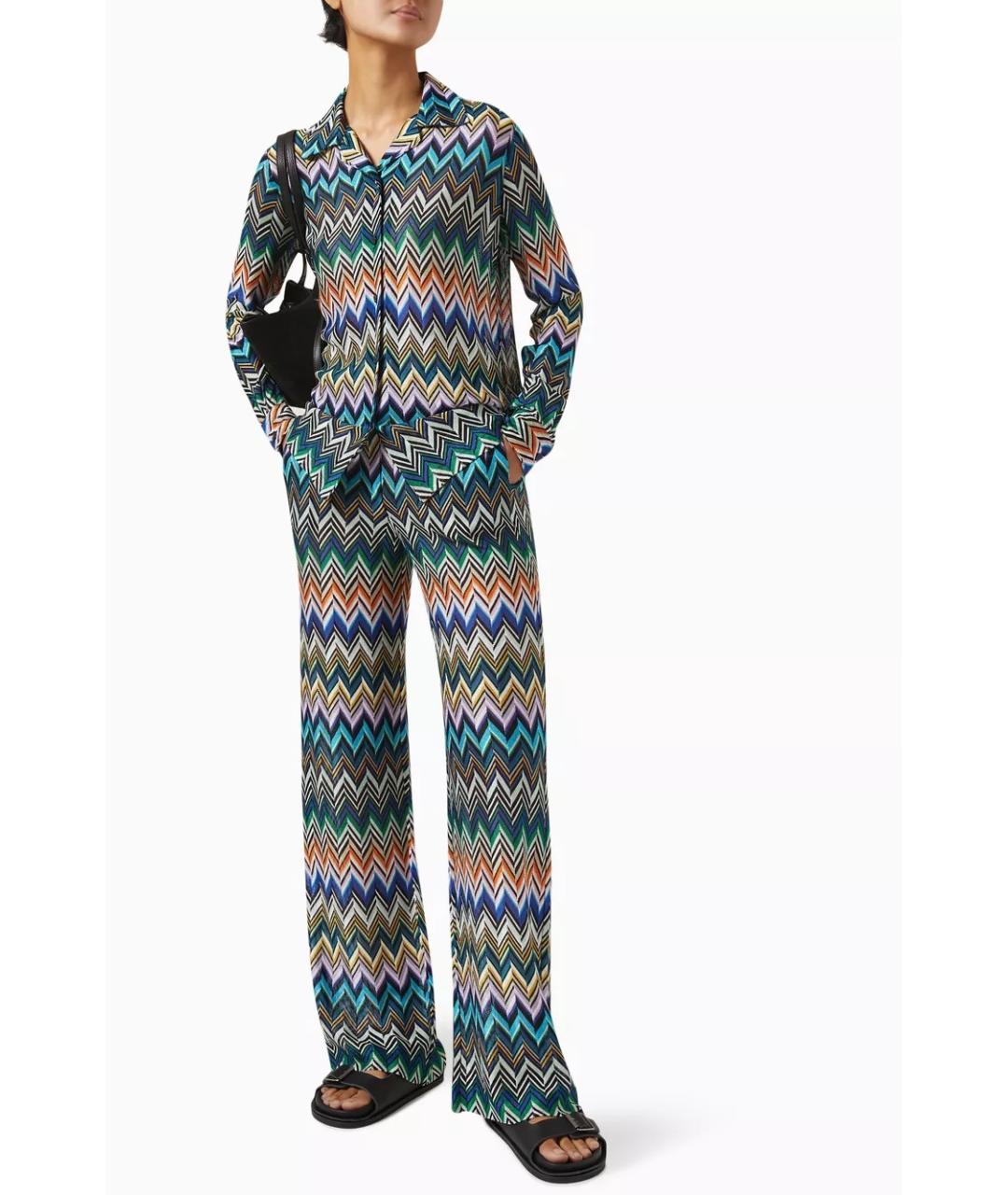 MISSONI Мульти вискозные прямые брюки, фото 4