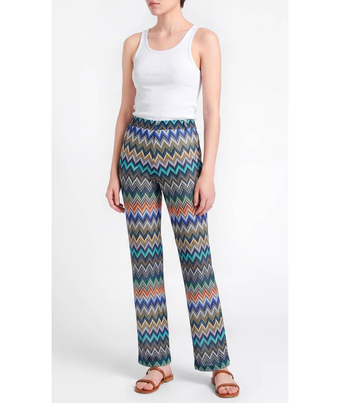 MISSONI Мульти вискозные прямые брюки, фото 5