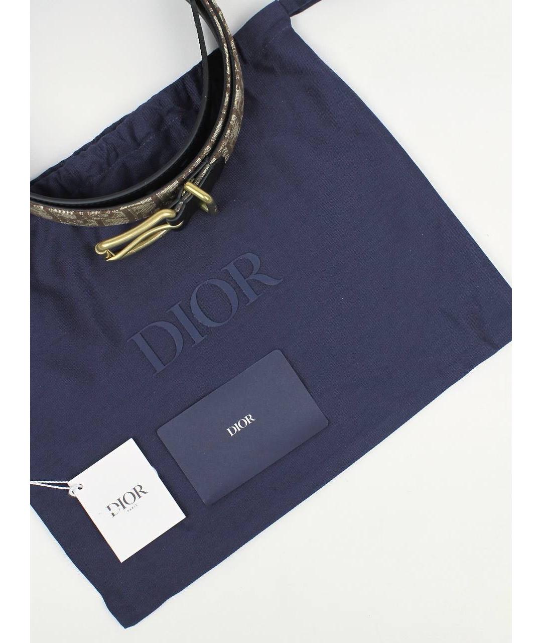 CHRISTIAN DIOR Коричневый кожаный ремень, фото 8