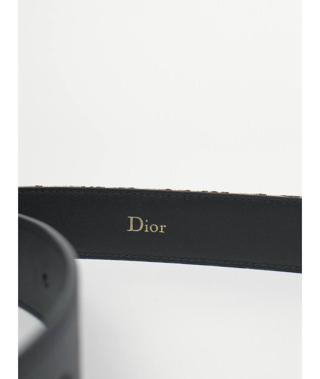 CHRISTIAN DIOR Коричневый кожаный ремень, фото 3