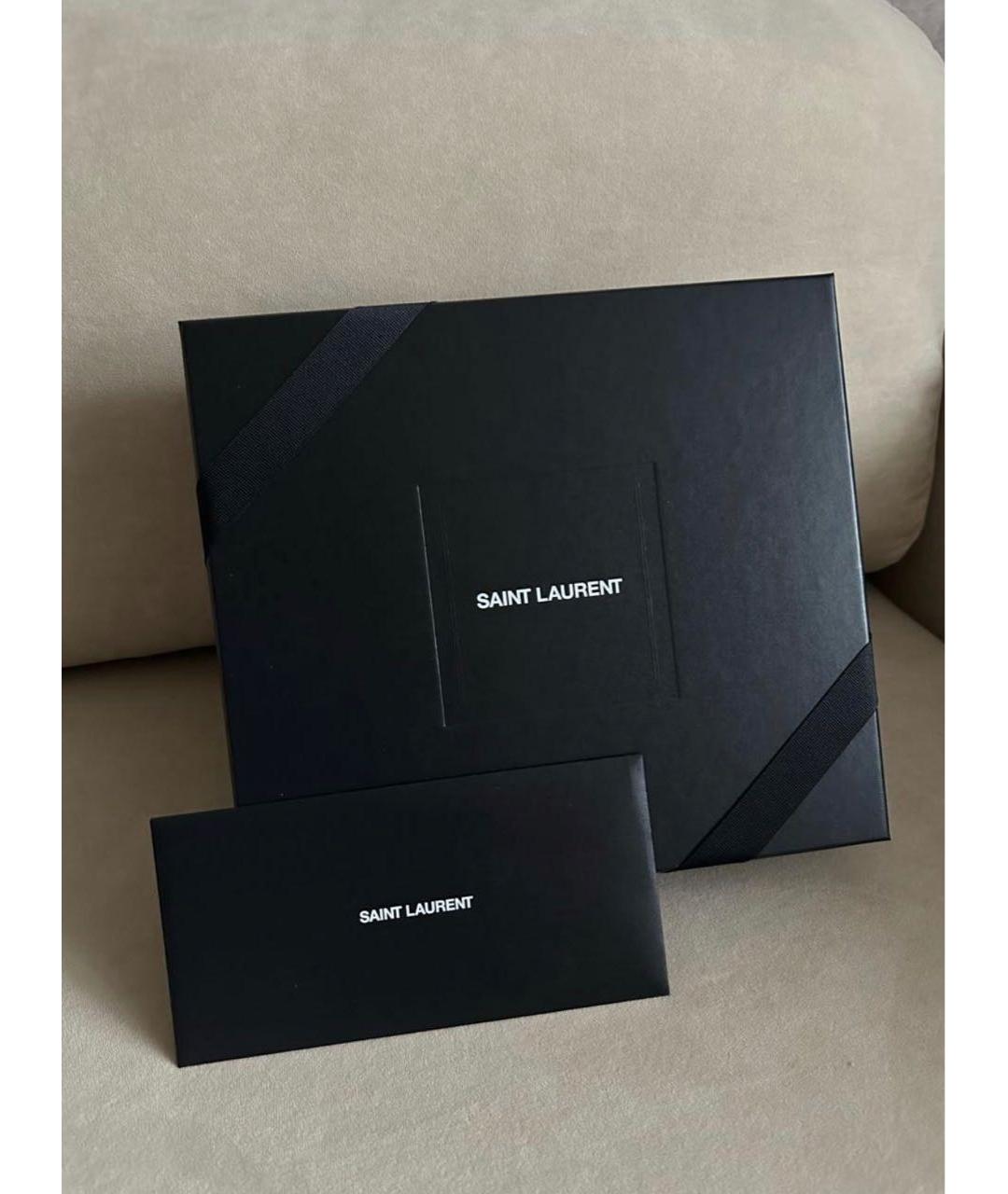 SAINT LAURENT Черная кожаная сумка через плечо, фото 6
