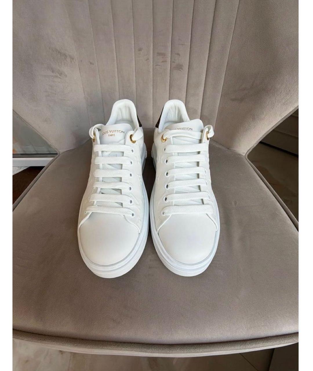 LOUIS VUITTON Белые кожаные кеды, фото 2