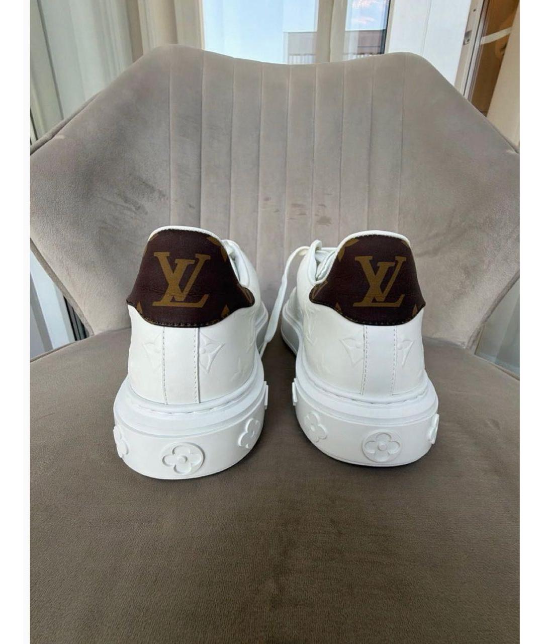 LOUIS VUITTON Белые кожаные кеды, фото 4