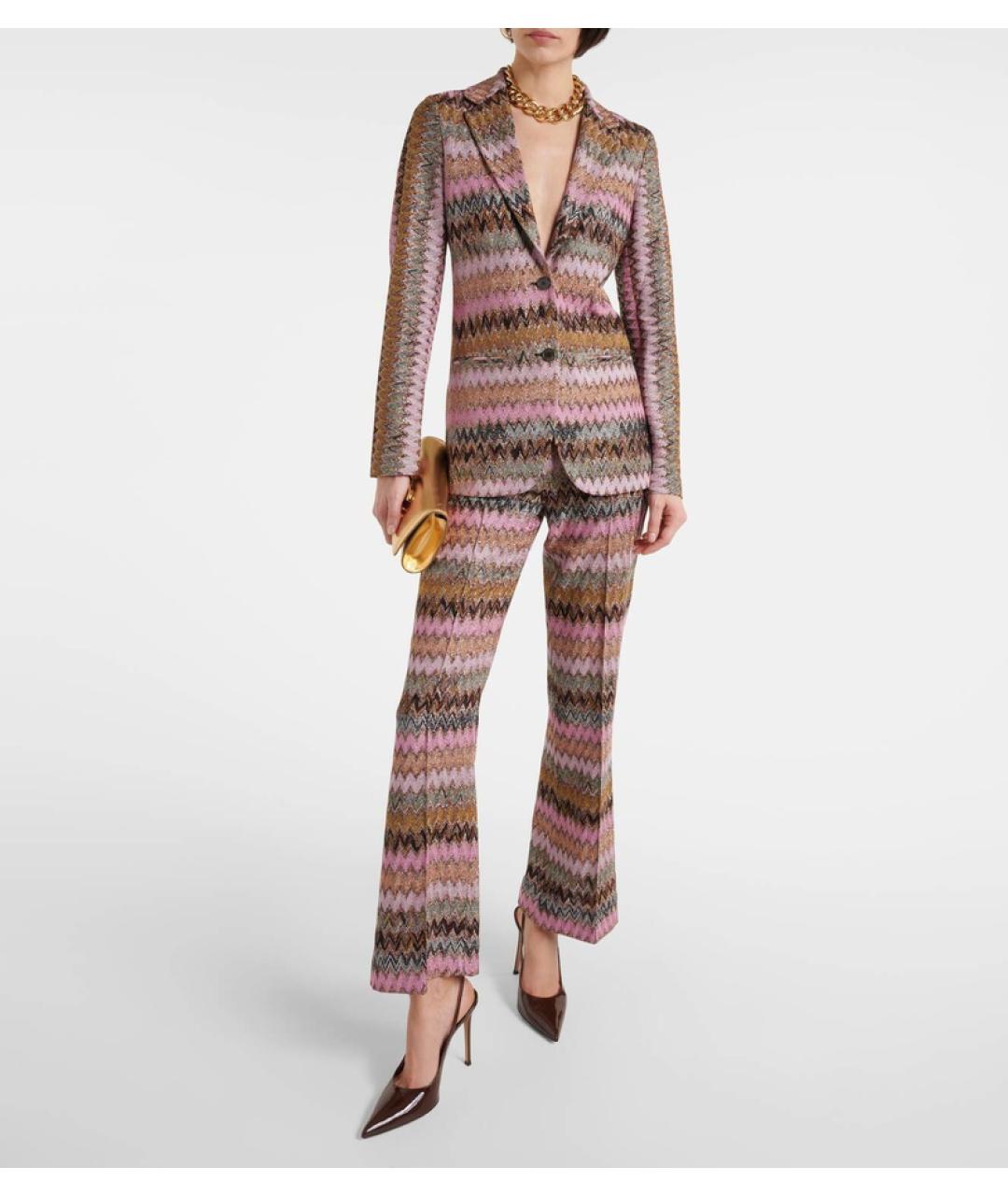 MISSONI Розовые вискозные брюки широкие, фото 2