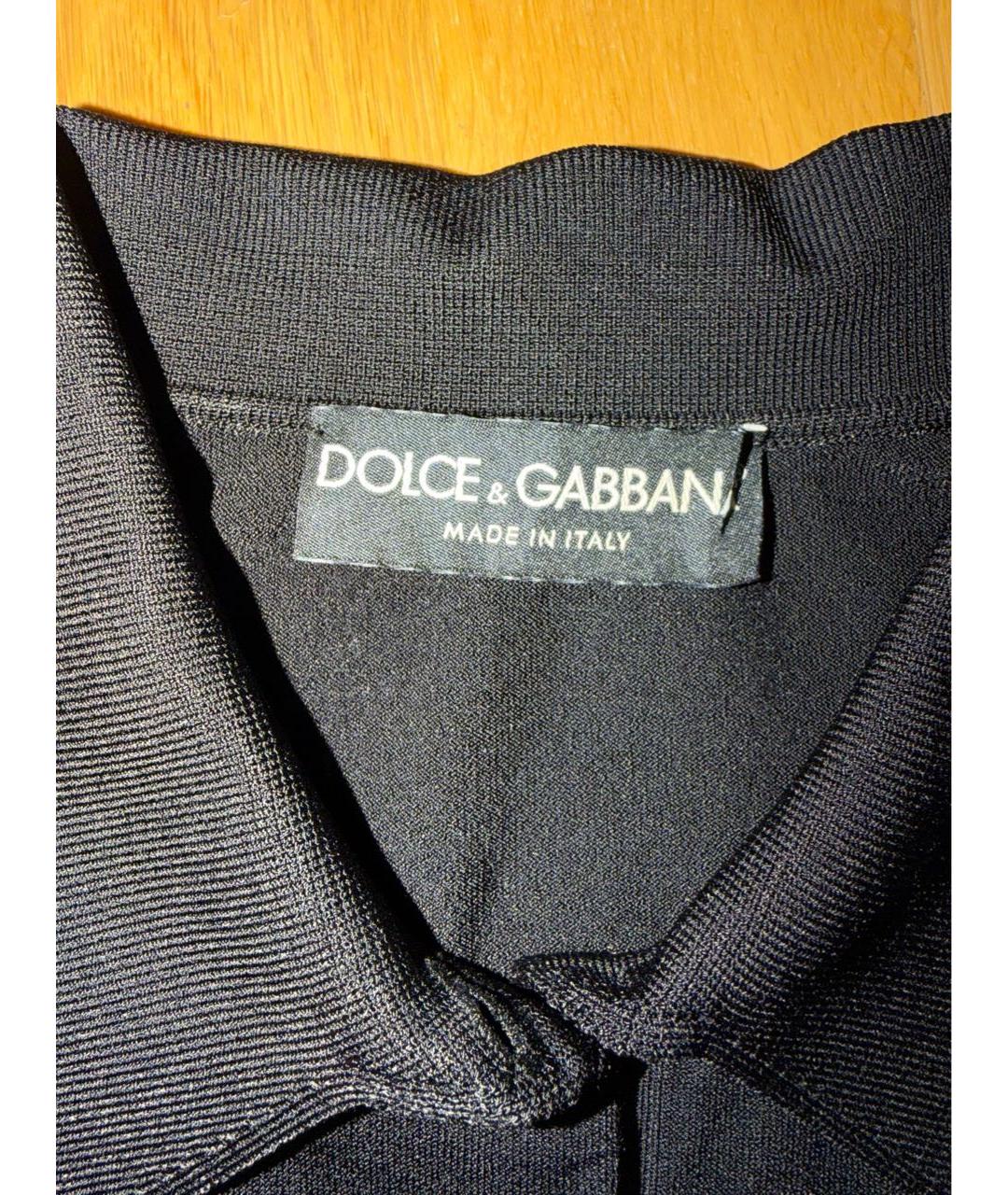 DOLCE&GABBANA Черная вискозная футболка, фото 3