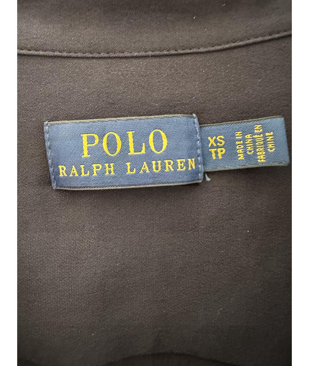 RALPH LAUREN Темно-синяя шелковая блузы, фото 5