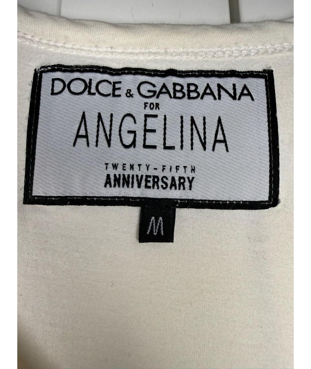 DOLCE&GABBANA Белая хлопковая майка, фото 3
