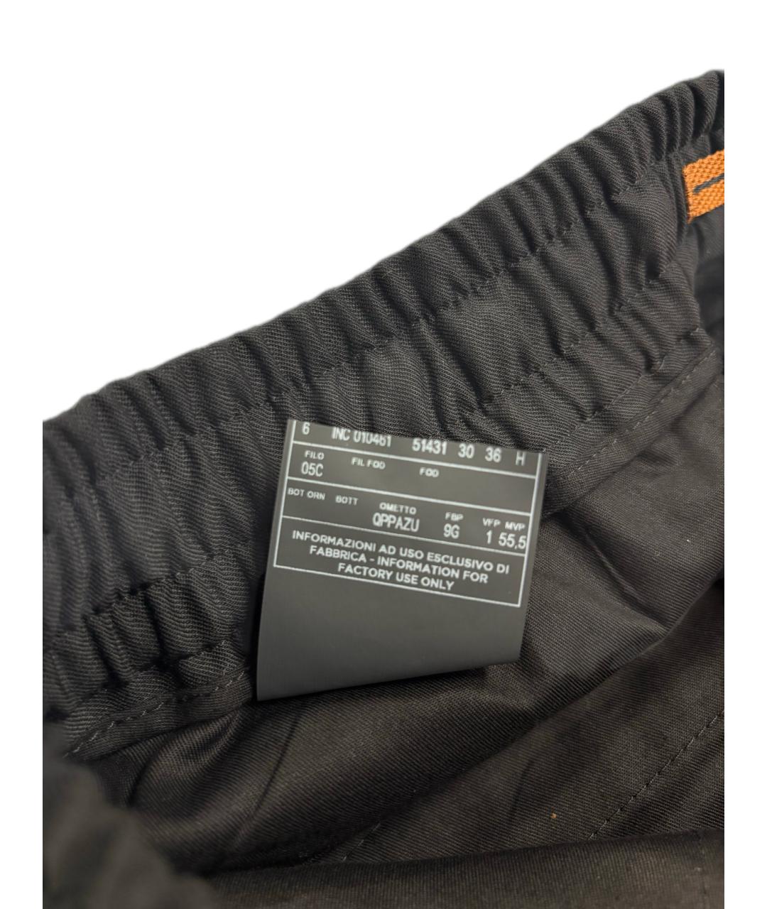 ZEGNA Черные шерстяные брюки чинос, фото 3