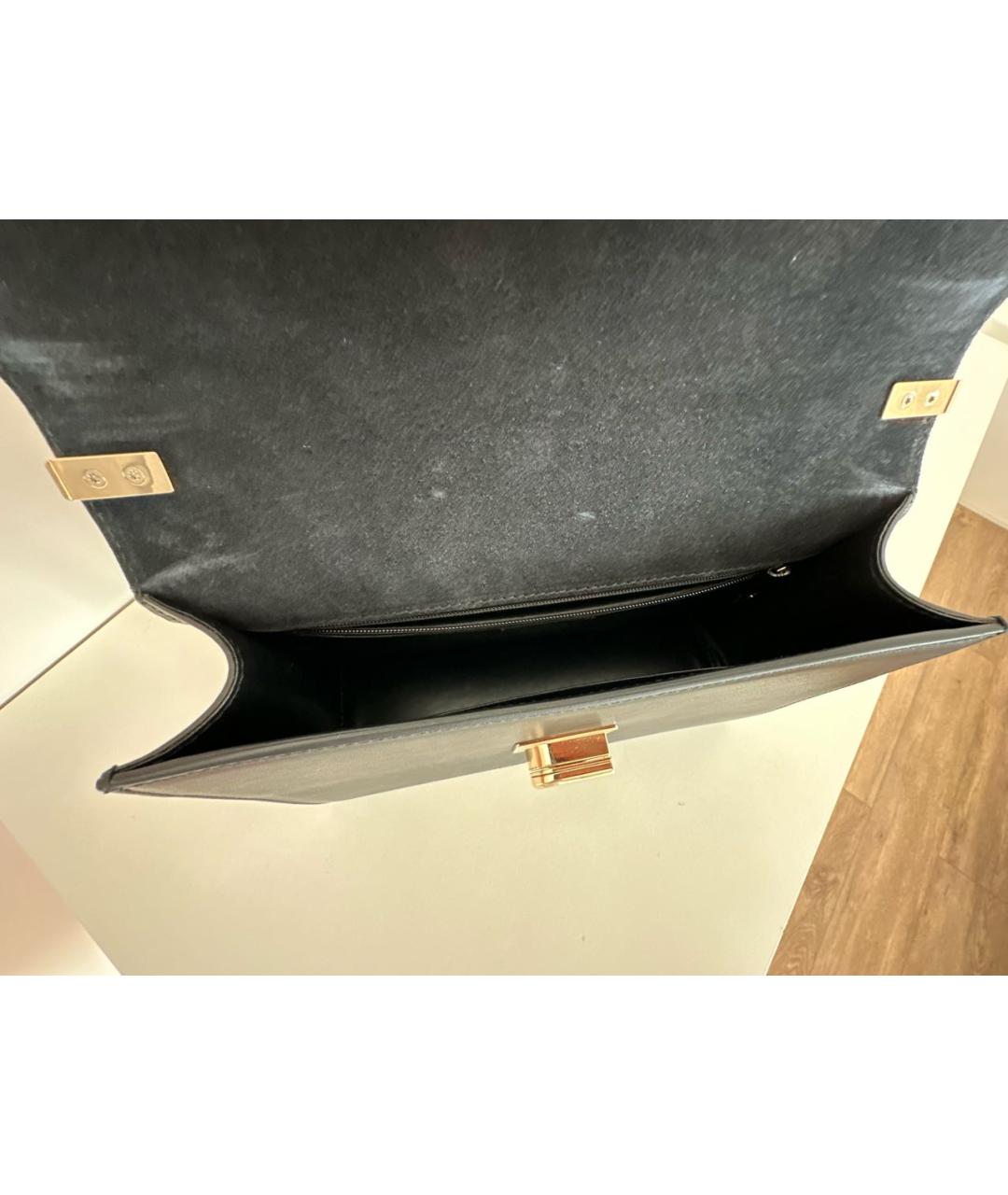 FURLA Черная кожаная сумка через плечо, фото 4
