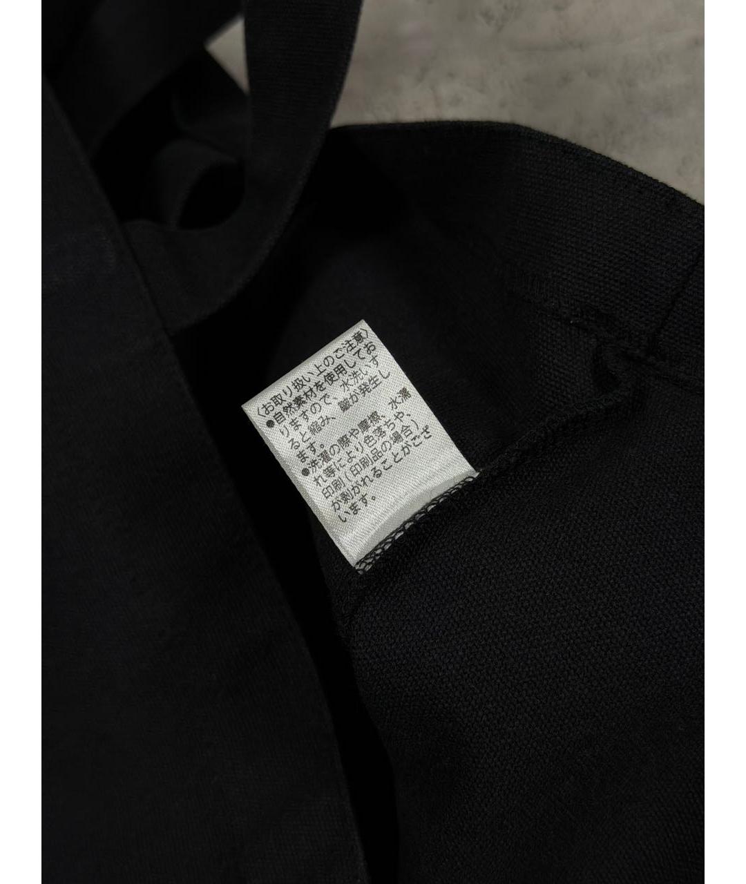 YOHJI YAMAMOTO Черная хлопковая сумка тоут, фото 6