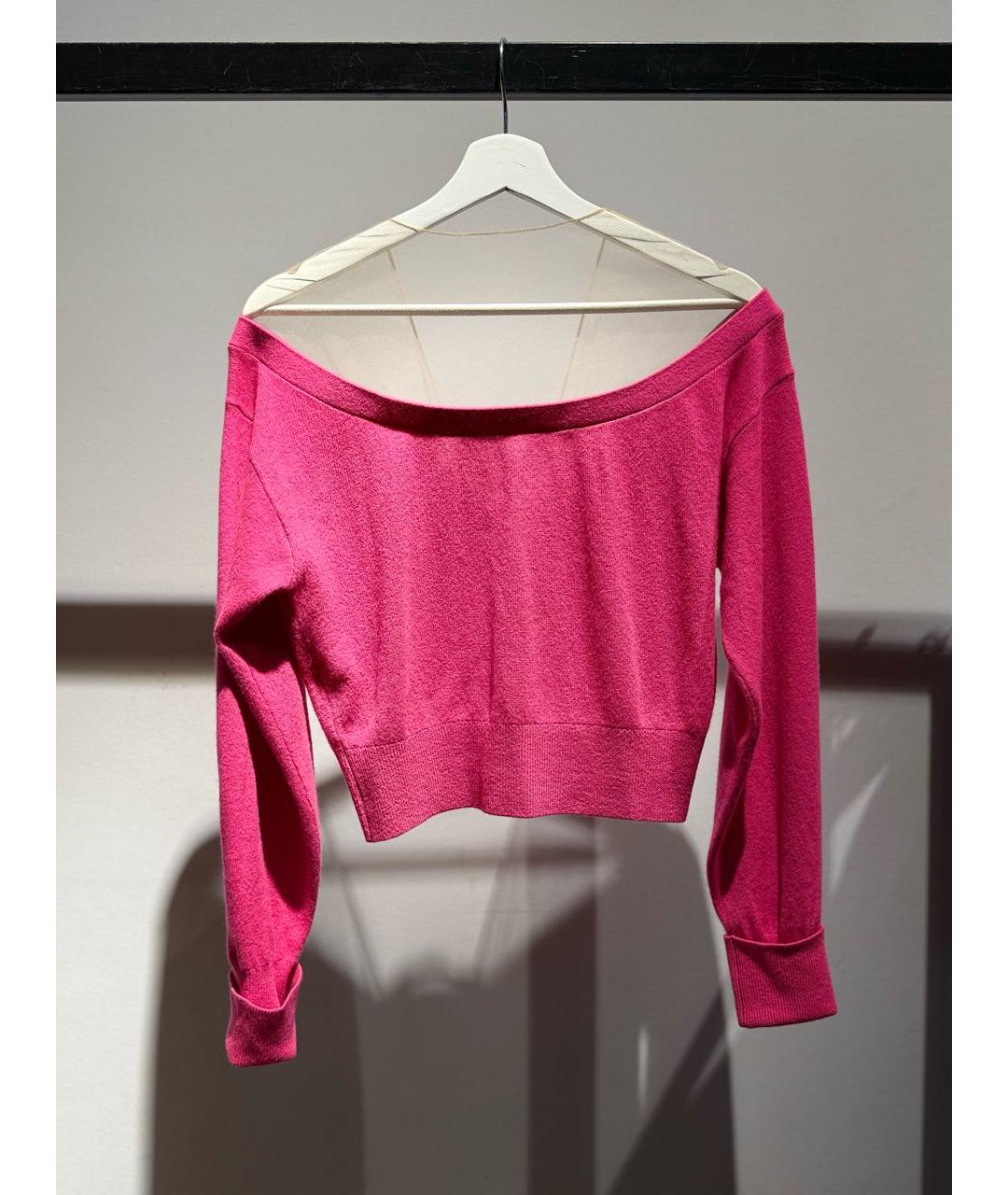 ALEXANDER WANG Розовый шерстяной кардиган, фото 2