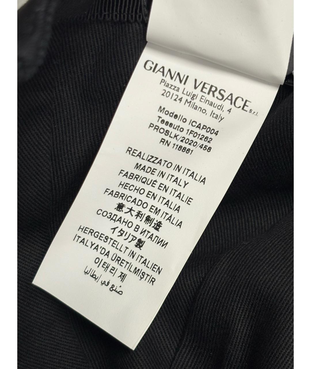 VERSACE Черная хлопковая кепка/бейсболка, фото 7
