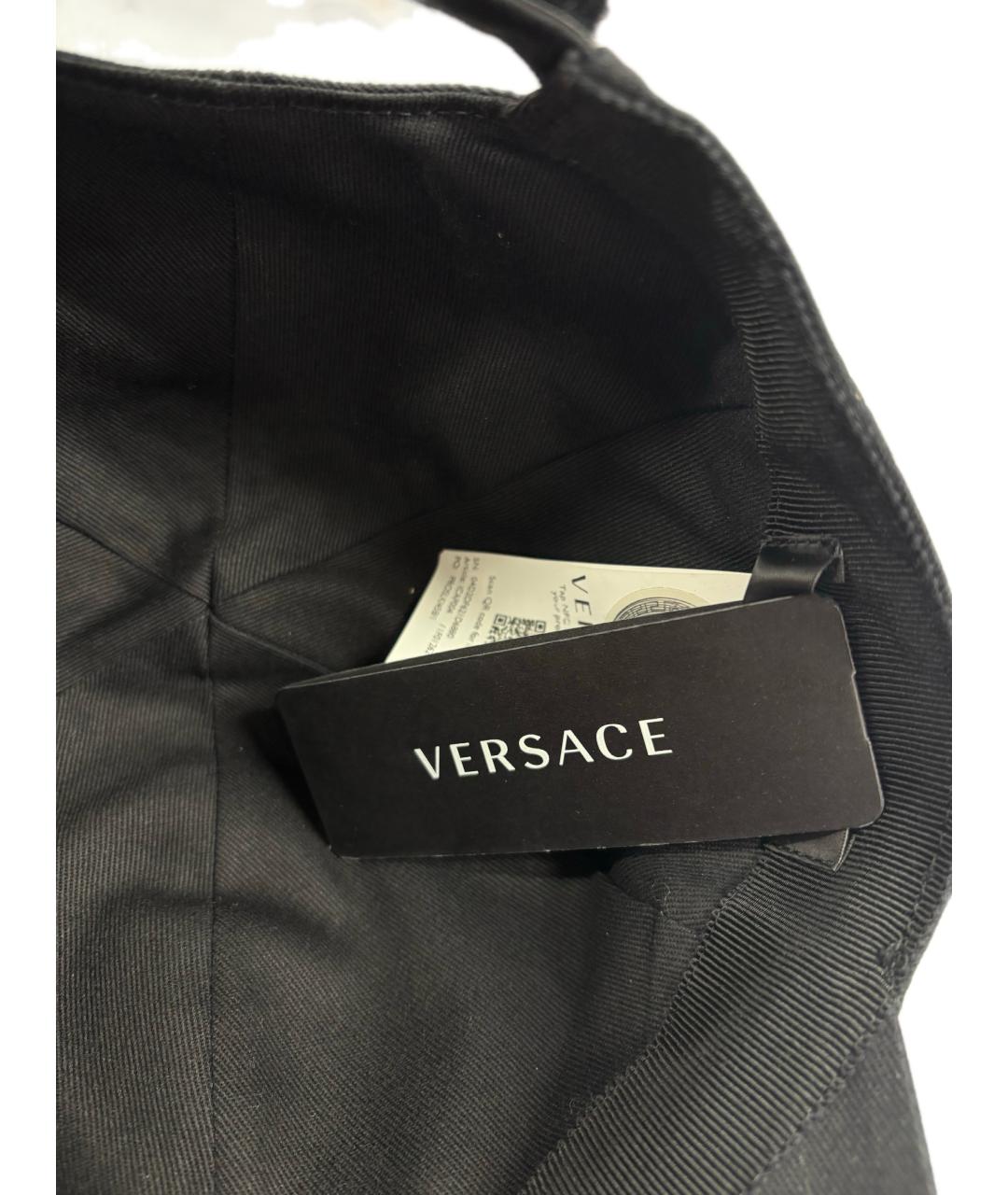 VERSACE Черная хлопковая кепка/бейсболка, фото 4