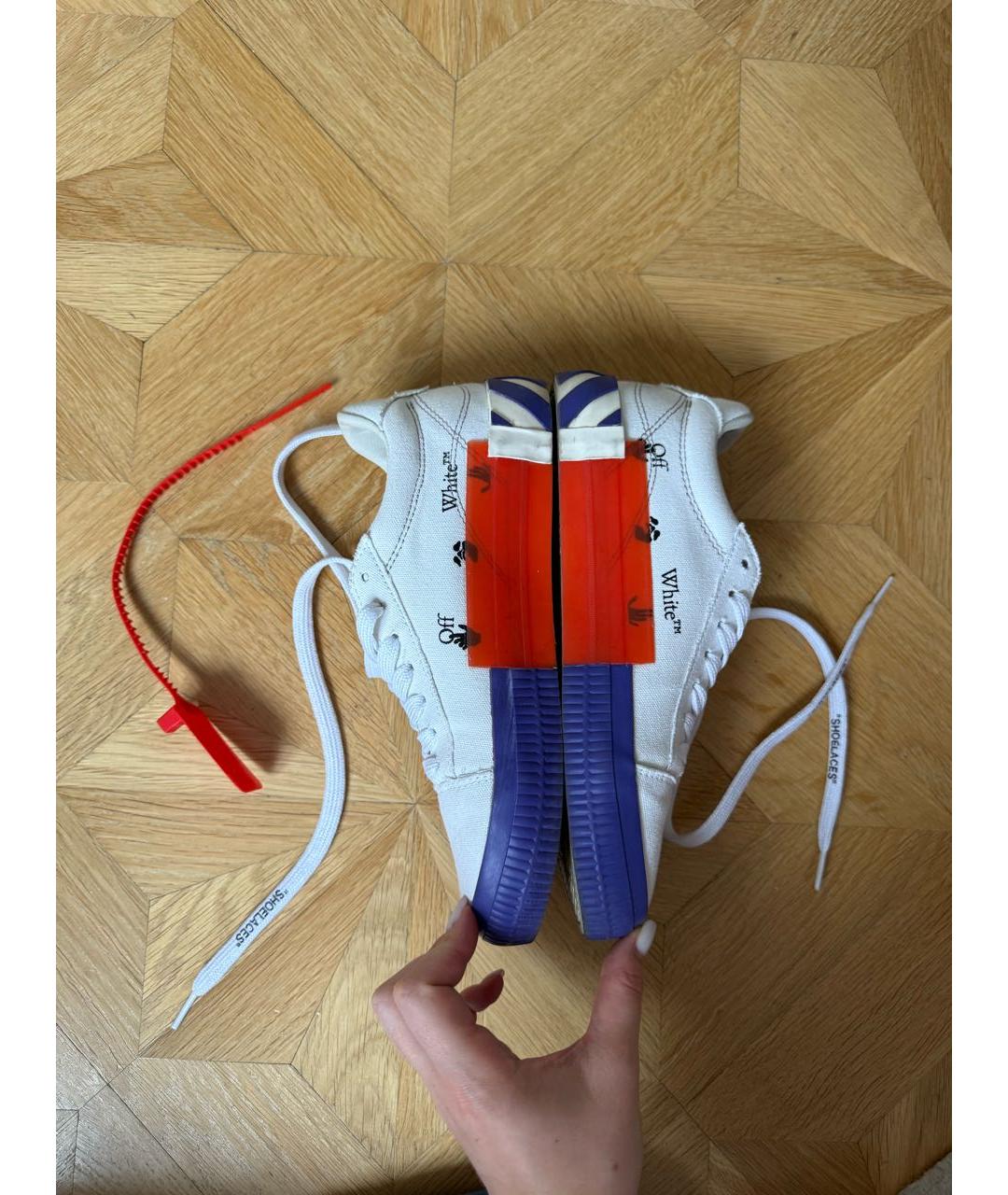OFF-WHITE Белые кеды, фото 7