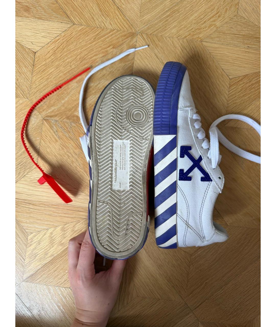 OFF-WHITE Белые кеды, фото 4