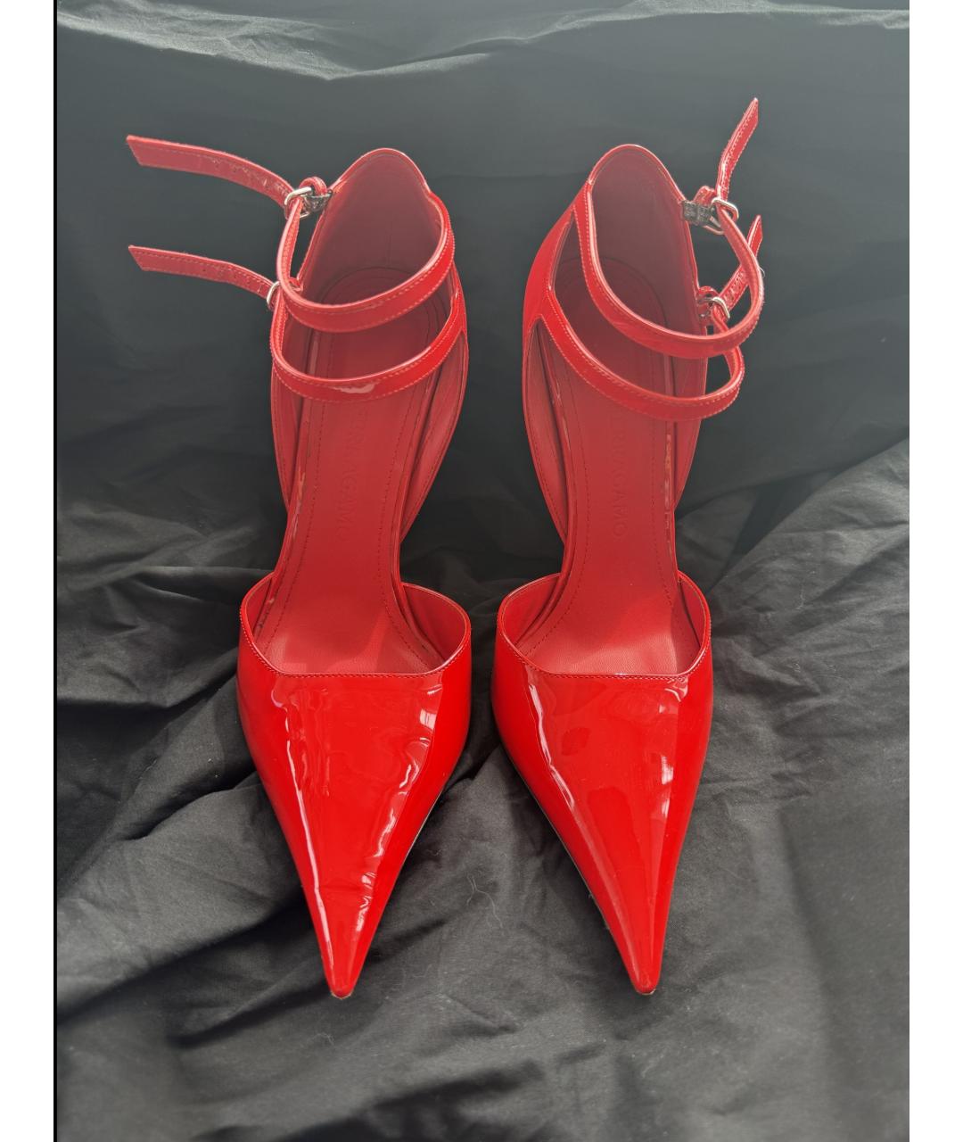FERRAGAMO Красные туфли из лакированной кожи, фото 3