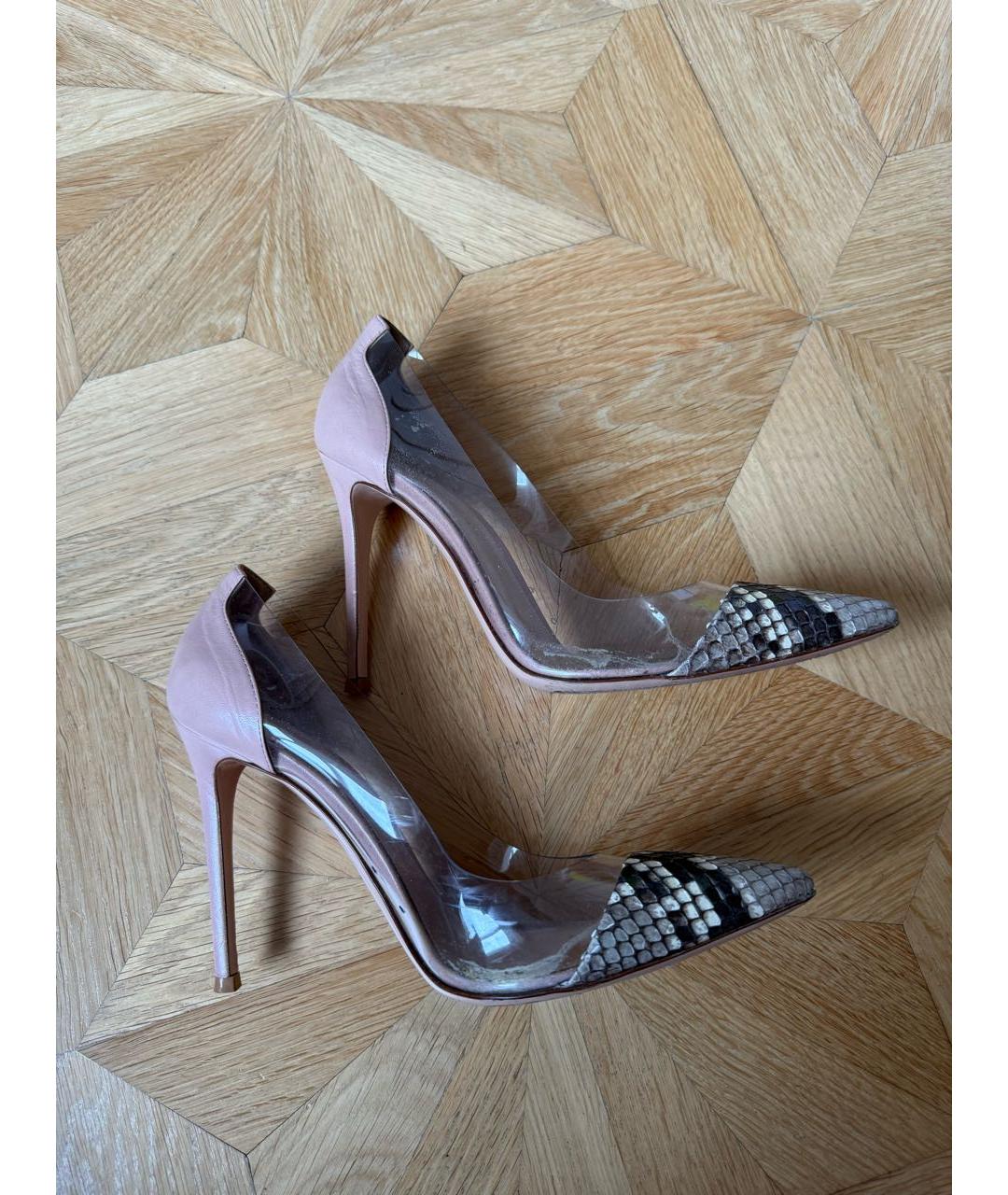 GIANVITO ROSSI Розовые кожаные туфли, фото 3