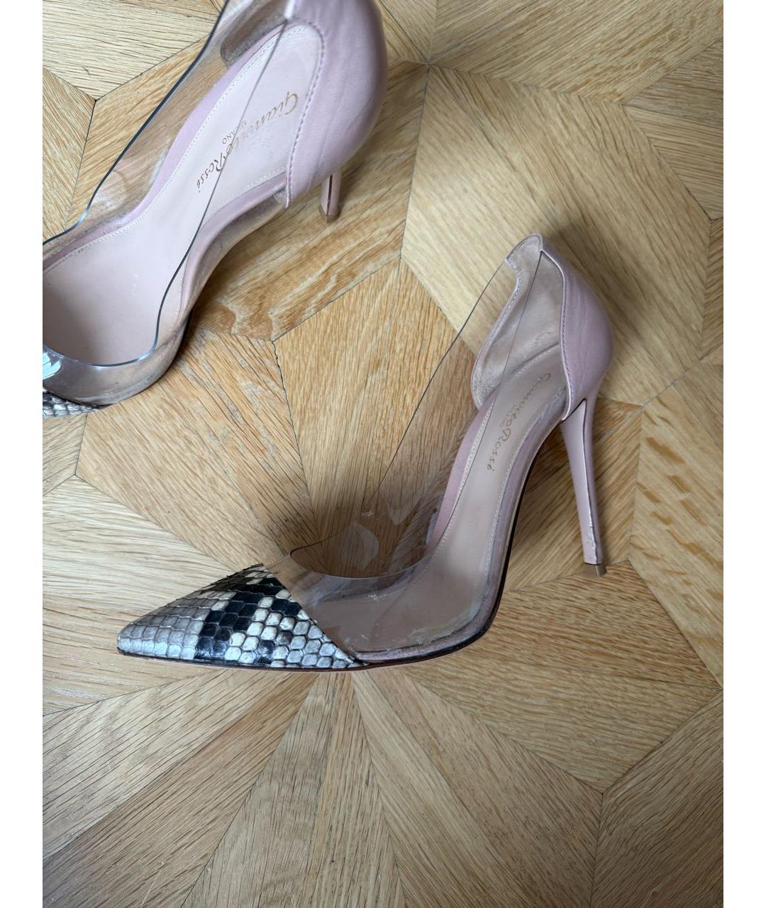 GIANVITO ROSSI Розовые кожаные туфли, фото 7