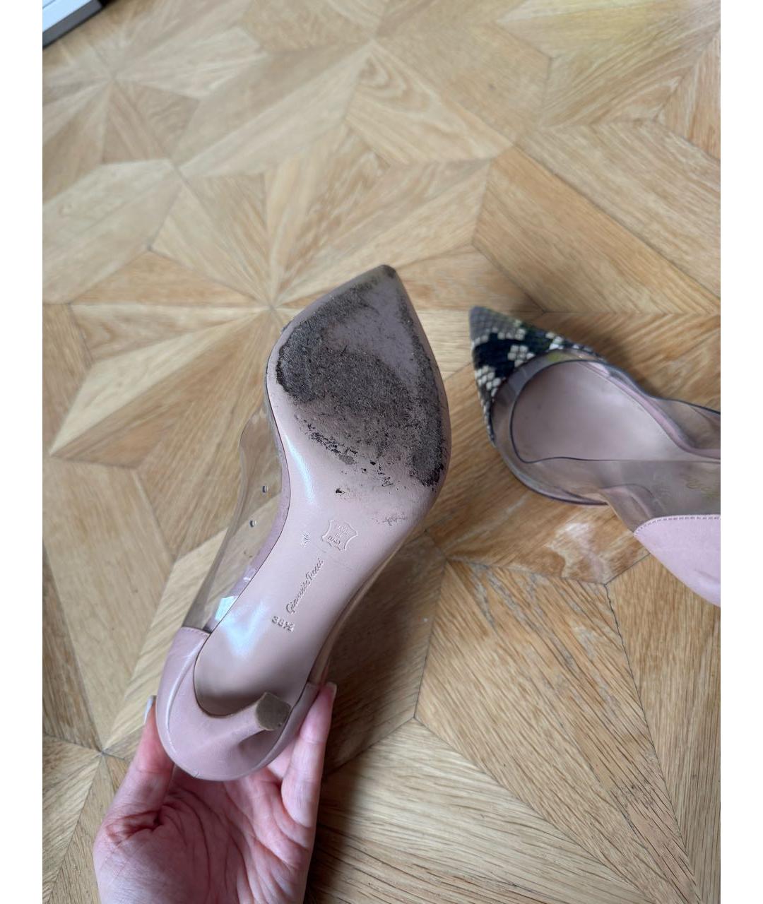 GIANVITO ROSSI Розовые кожаные туфли, фото 6