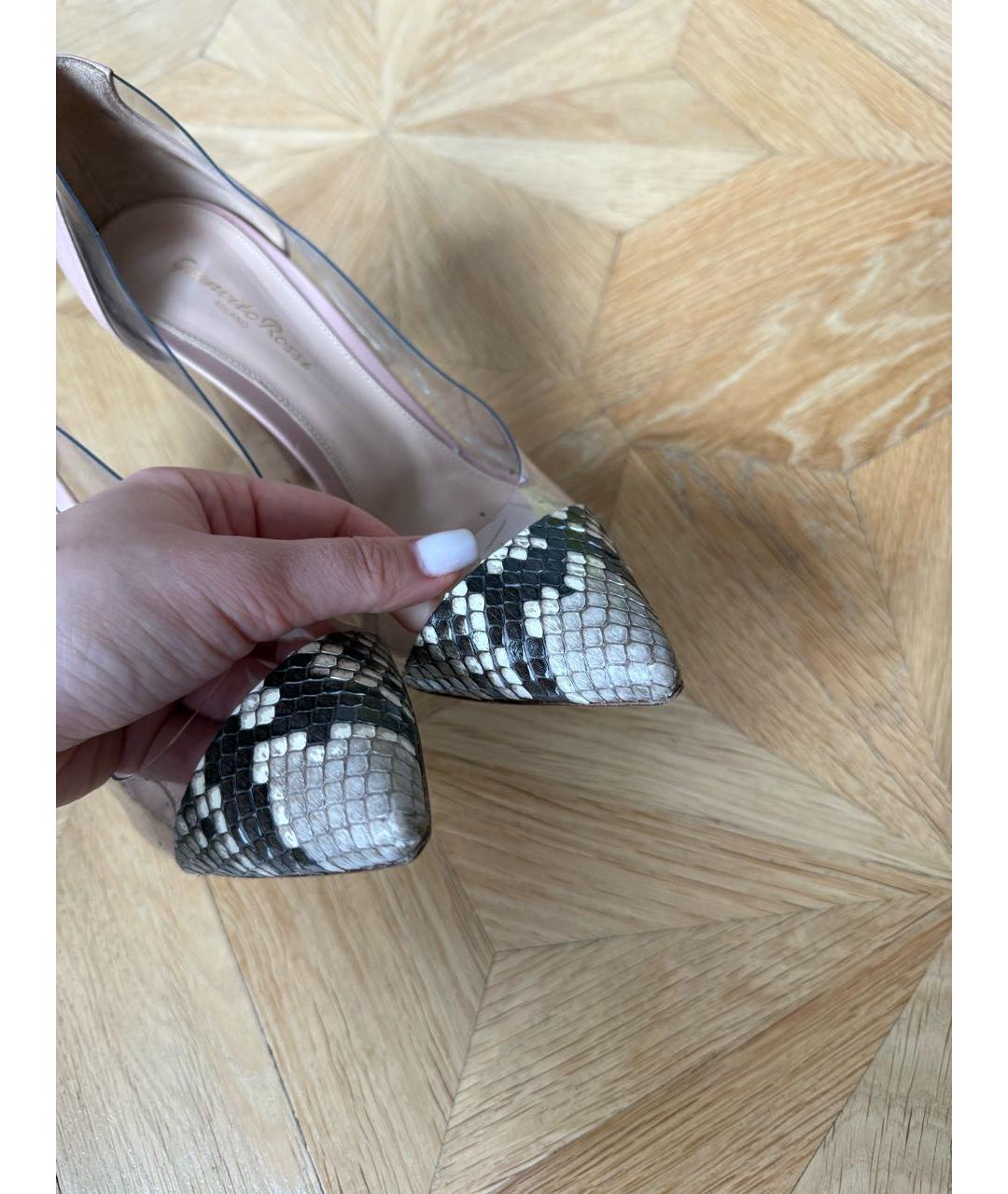 GIANVITO ROSSI Розовые кожаные туфли, фото 4