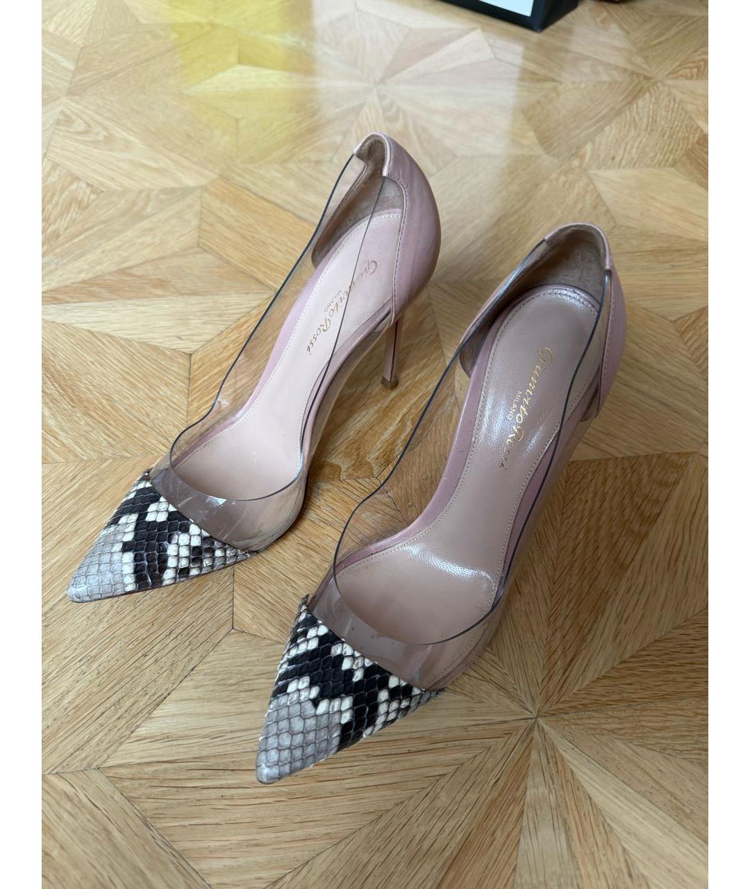 GIANVITO ROSSI Розовые кожаные туфли, фото 2