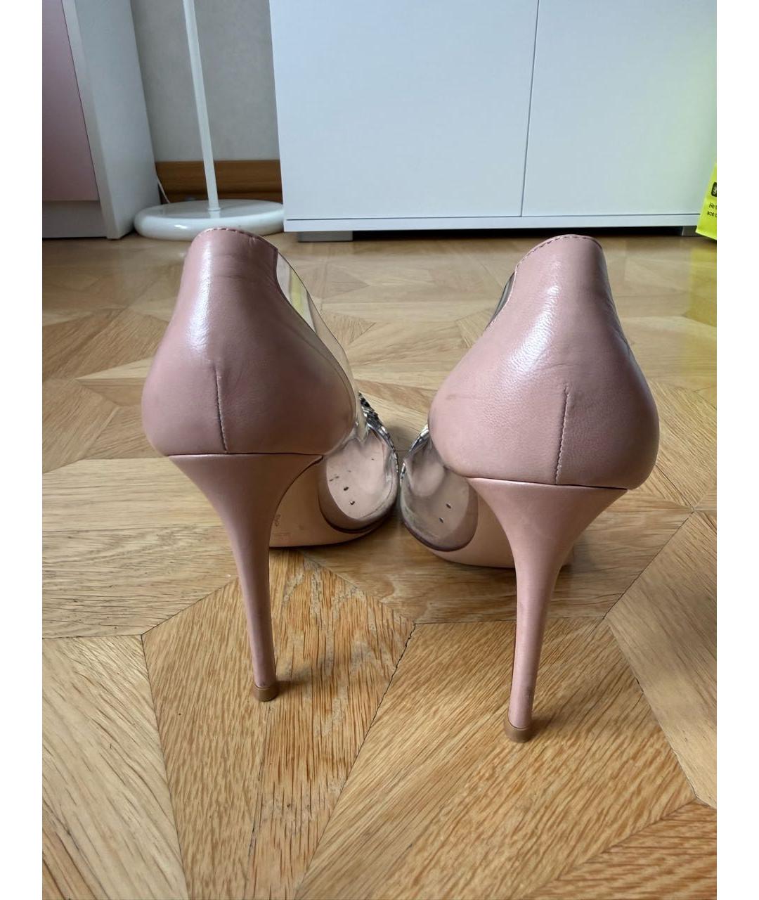 GIANVITO ROSSI Розовые кожаные туфли, фото 5
