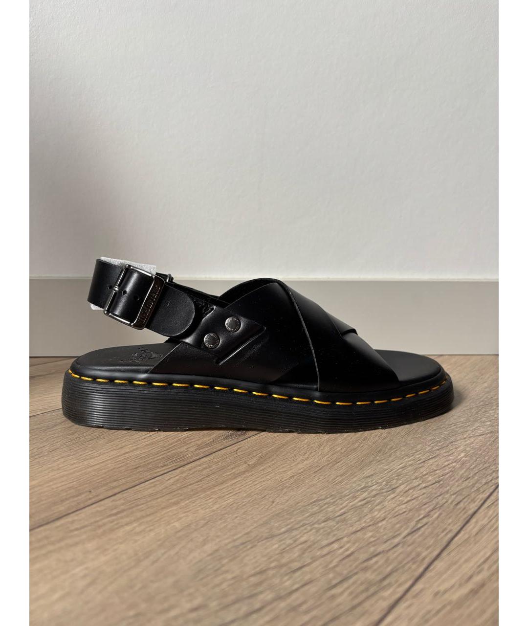 DR. MARTENS Черные кожаные сандалии, фото 7