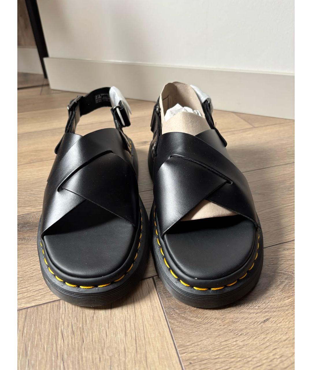 DR. MARTENS Черные кожаные сандалии, фото 2