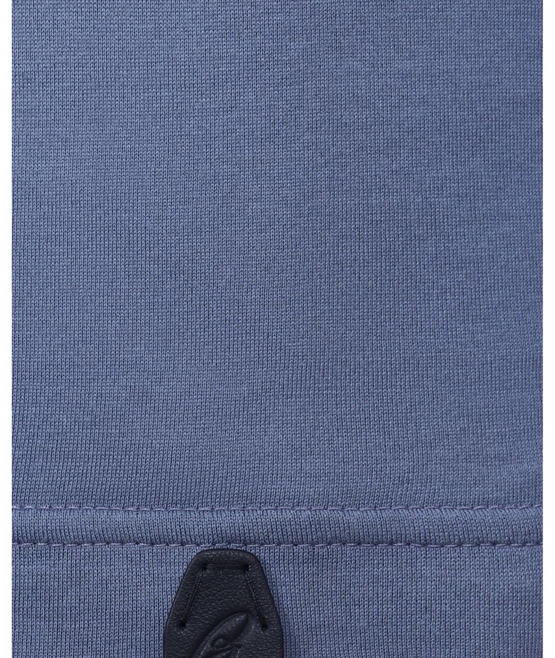 BRIONI Голубая хлопковая футболка, фото 4