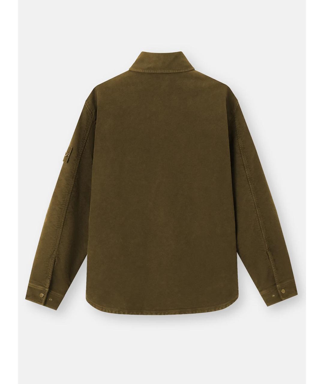 STONE ISLAND Хаки хлопковая куртка, фото 6