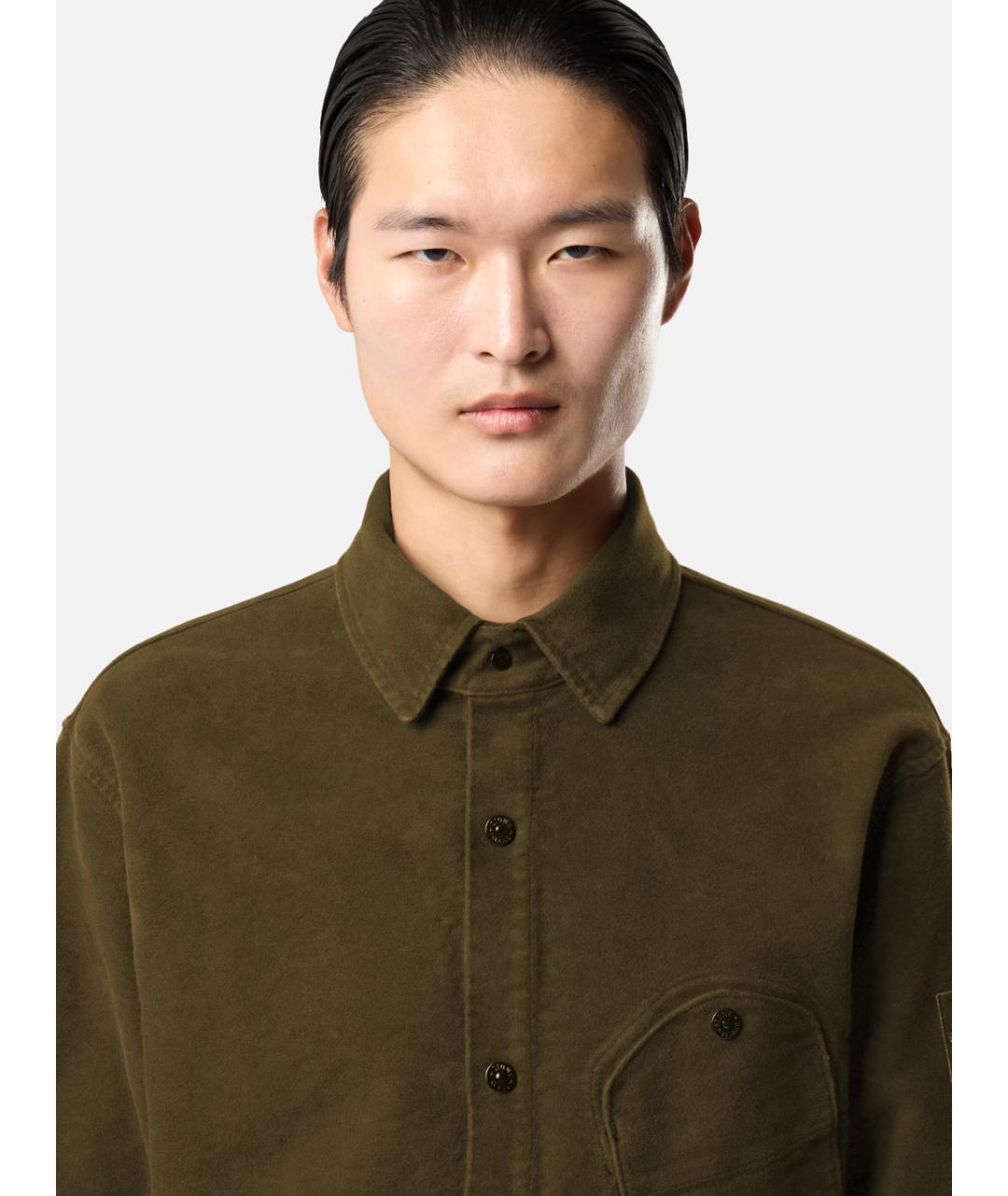 STONE ISLAND Хаки хлопковая куртка, фото 3
