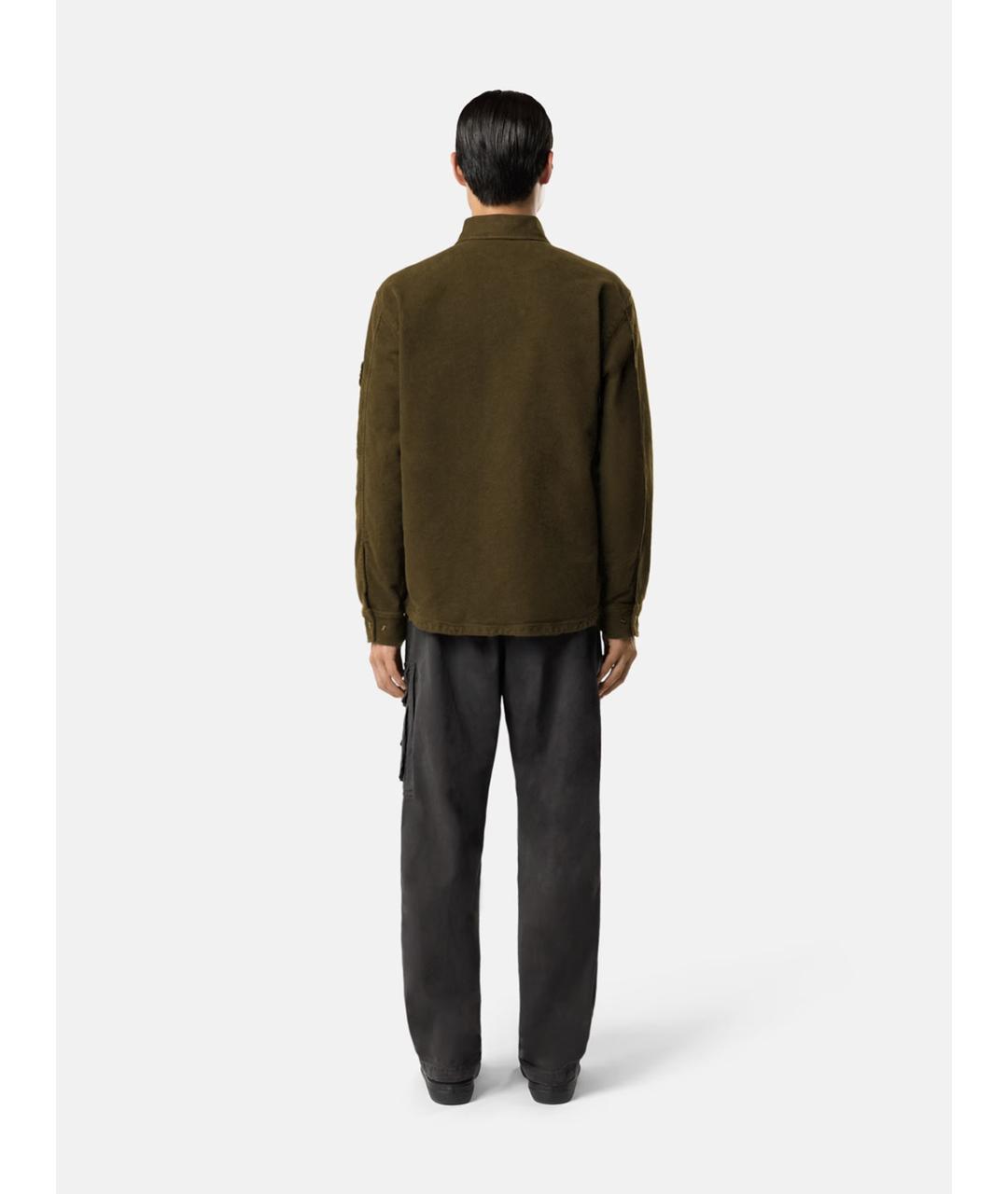 STONE ISLAND Хаки хлопковая куртка, фото 5