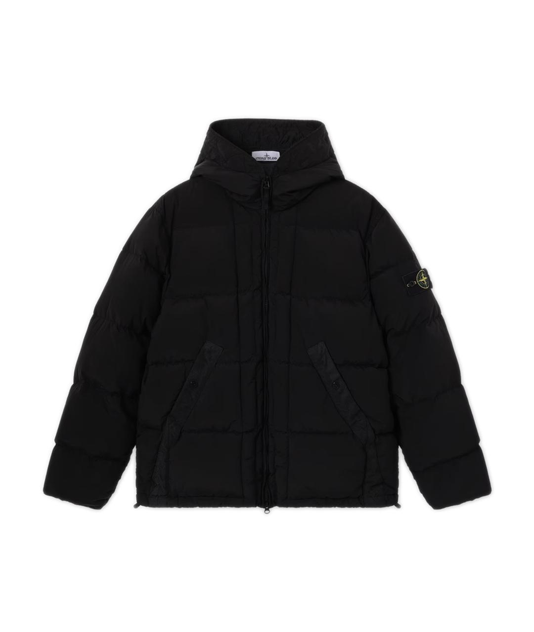 STONE ISLAND Черная полиамидовая куртка, фото 1