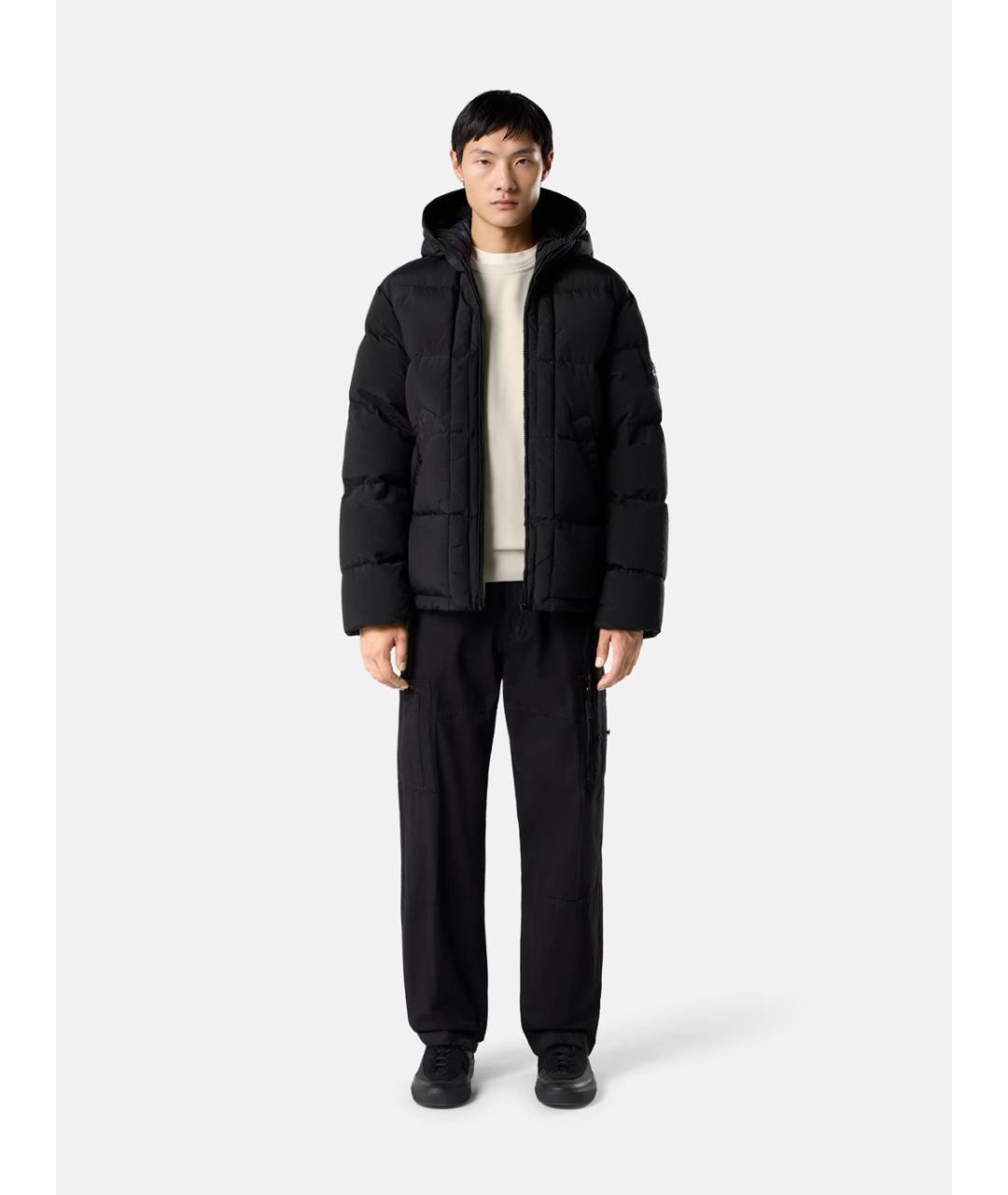 STONE ISLAND Черная полиамидовая куртка, фото 2
