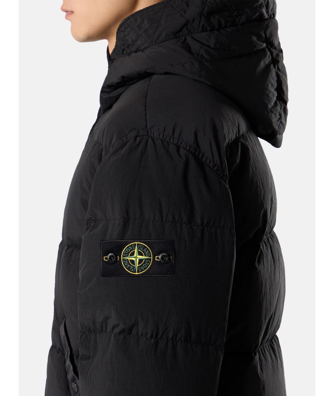 STONE ISLAND Черная полиамидовая куртка, фото 3