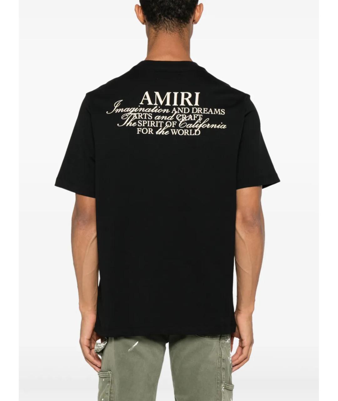 AMIRI Черная хлопковая футболка, фото 3