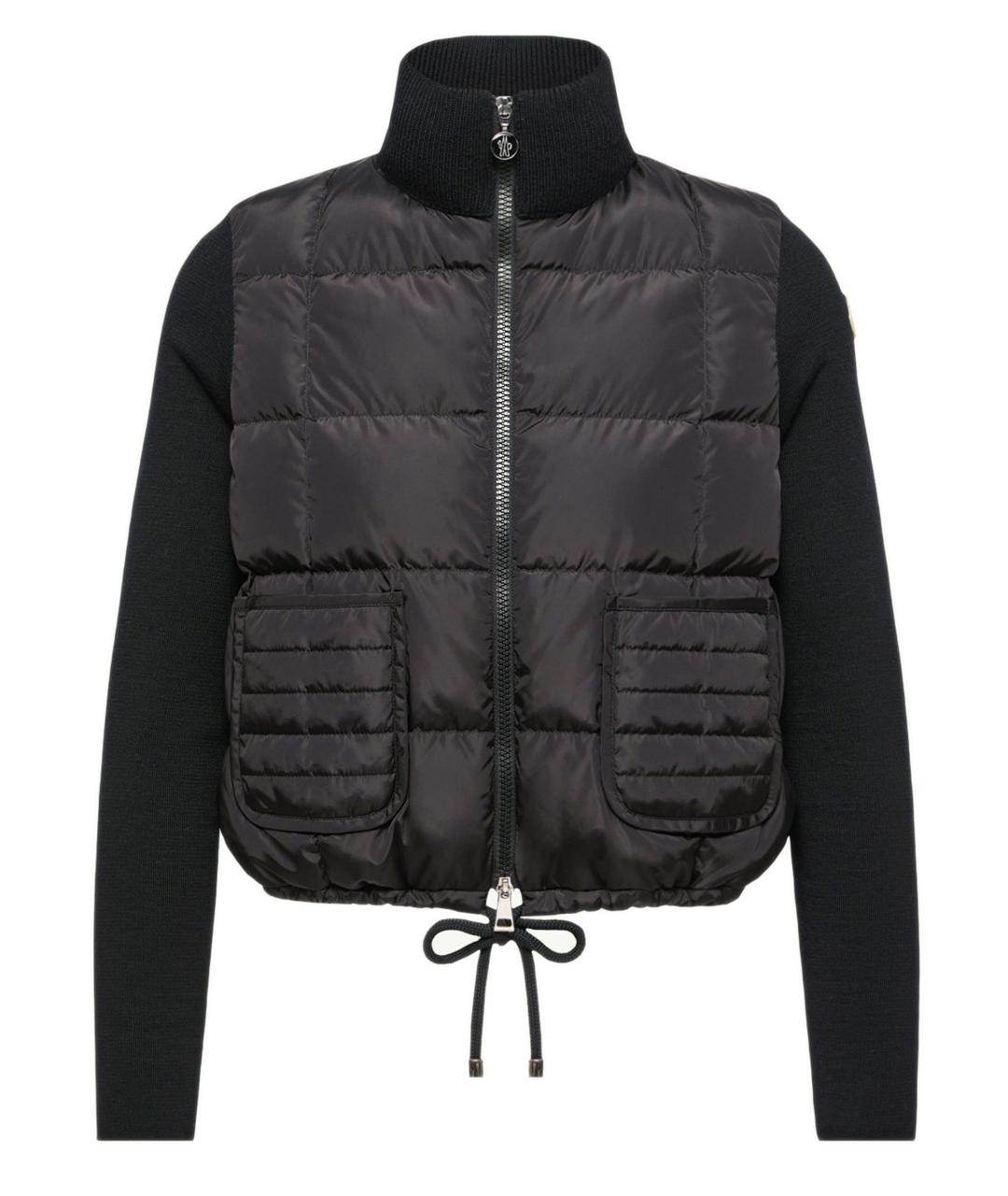 MONCLER Черный полиамидовый кардиган, фото 1