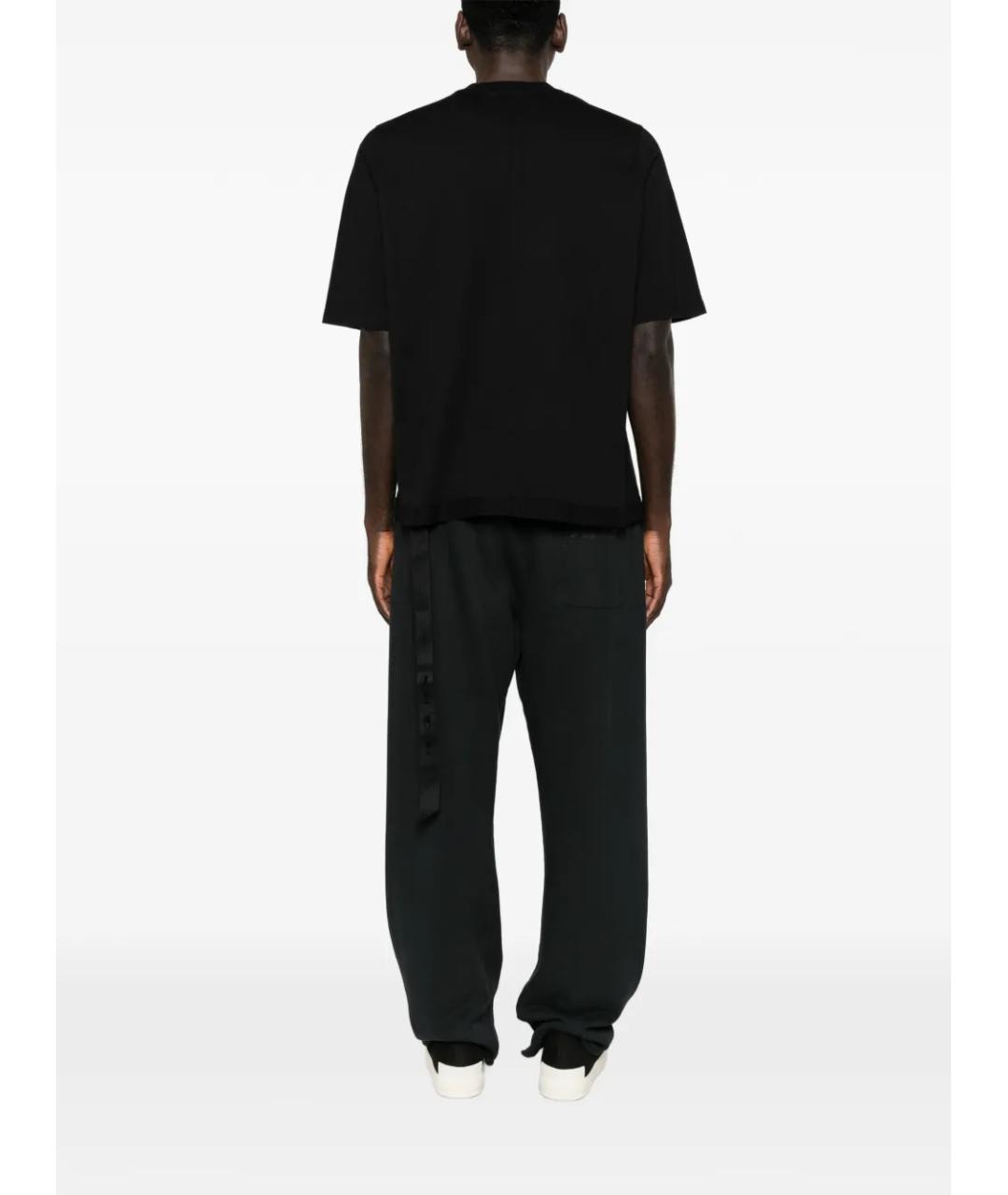 RICK OWENS DRKSHDW Черная хлопковая футболка, фото 4