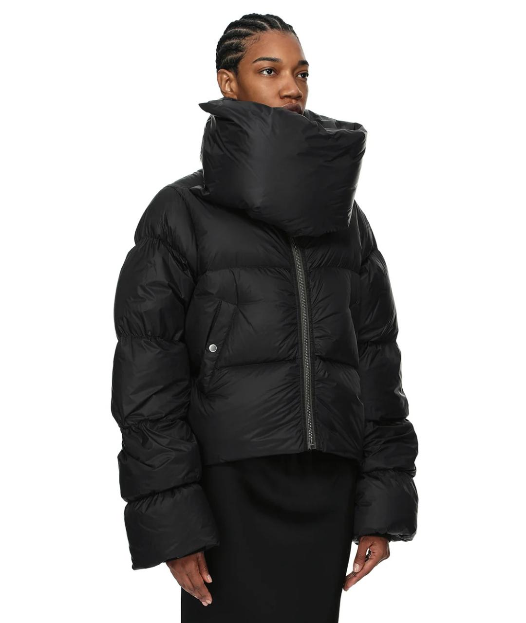 RICK OWENS Черный нейлоновый пуховик, фото 2