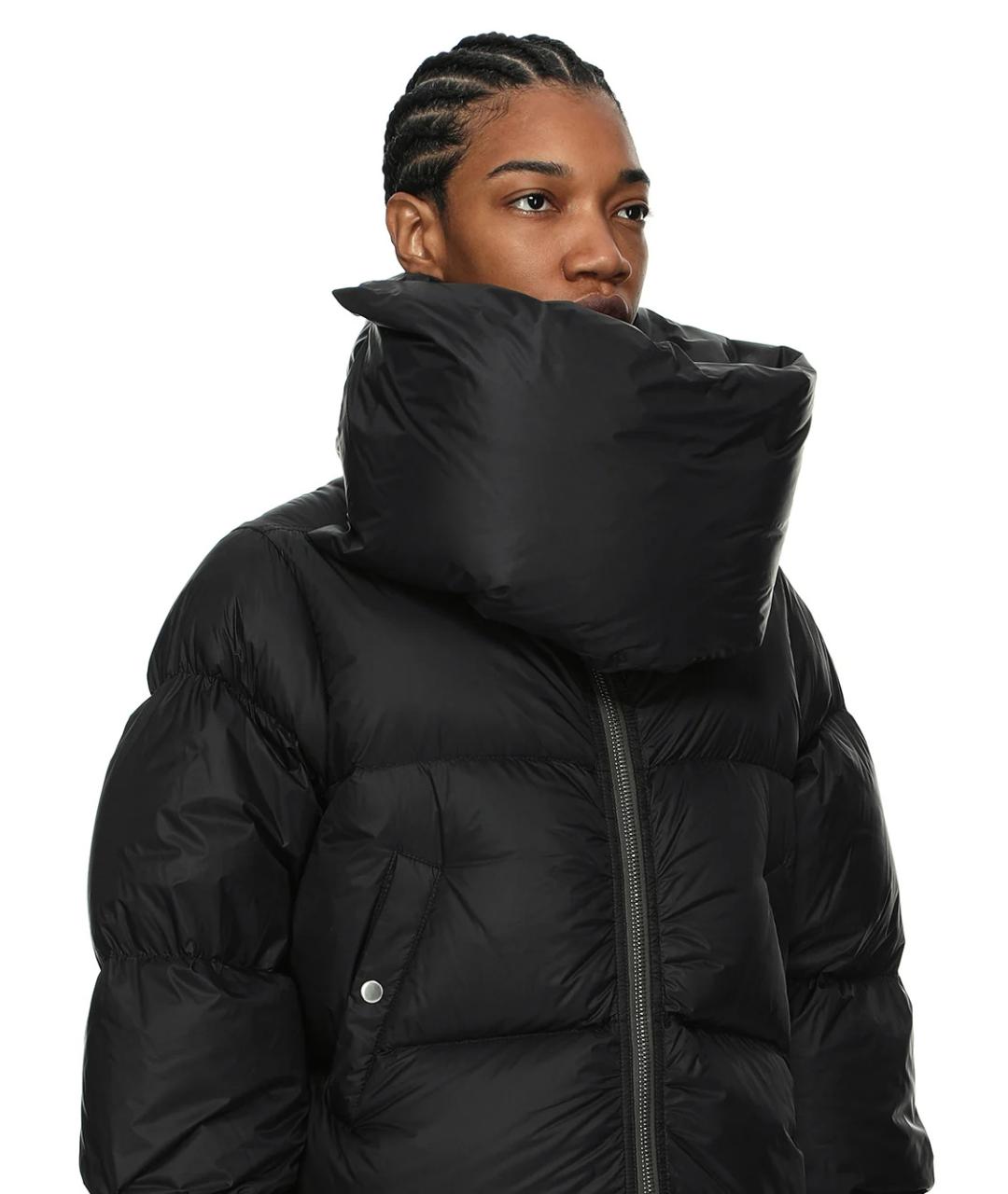 RICK OWENS Черный нейлоновый пуховик, фото 4