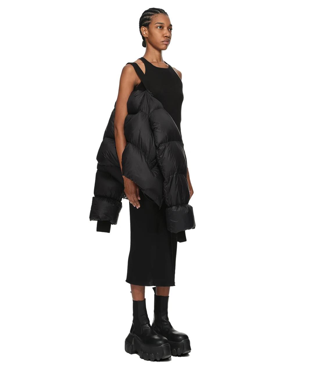 RICK OWENS Черный нейлоновый пуховик, фото 7
