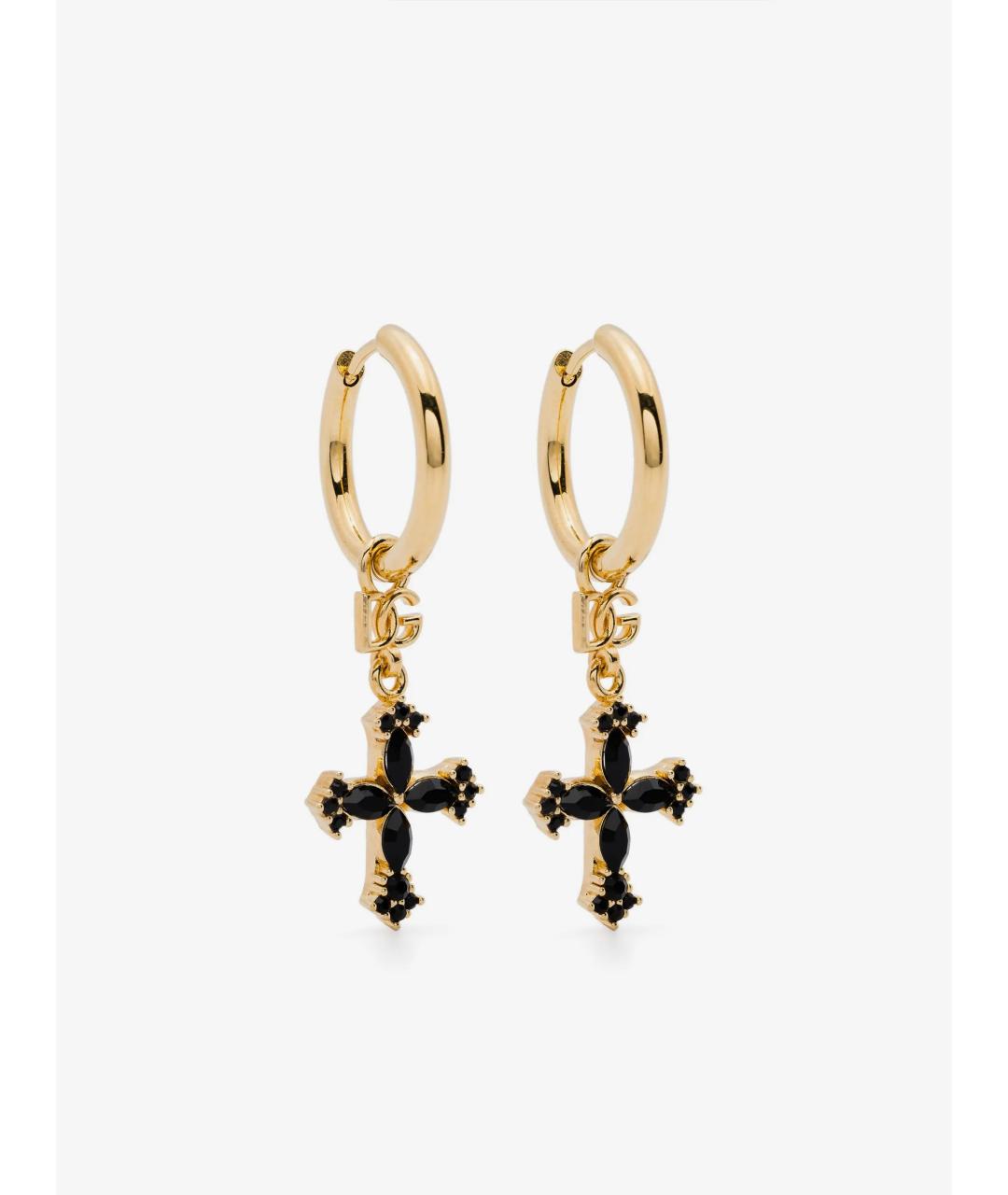DOLCE&GABBANA Золотые металлические серьги, фото 4