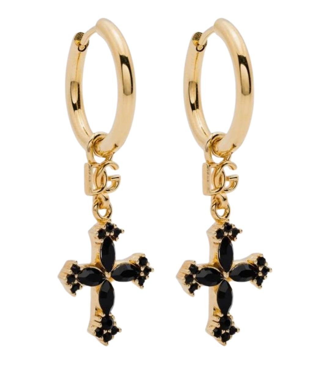 DOLCE&GABBANA Золотые металлические серьги, фото 1