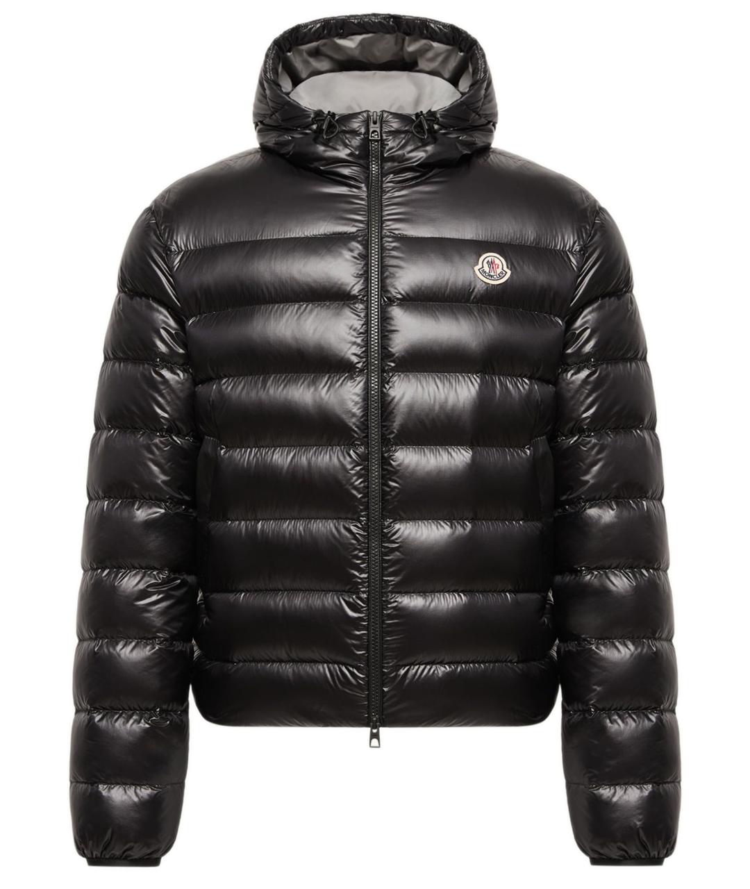 MONCLER Черный полиамидовый пуховик, фото 1