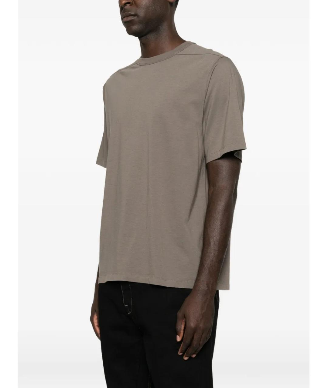 RICK OWENS Бежевая хлопковая футболка, фото 3