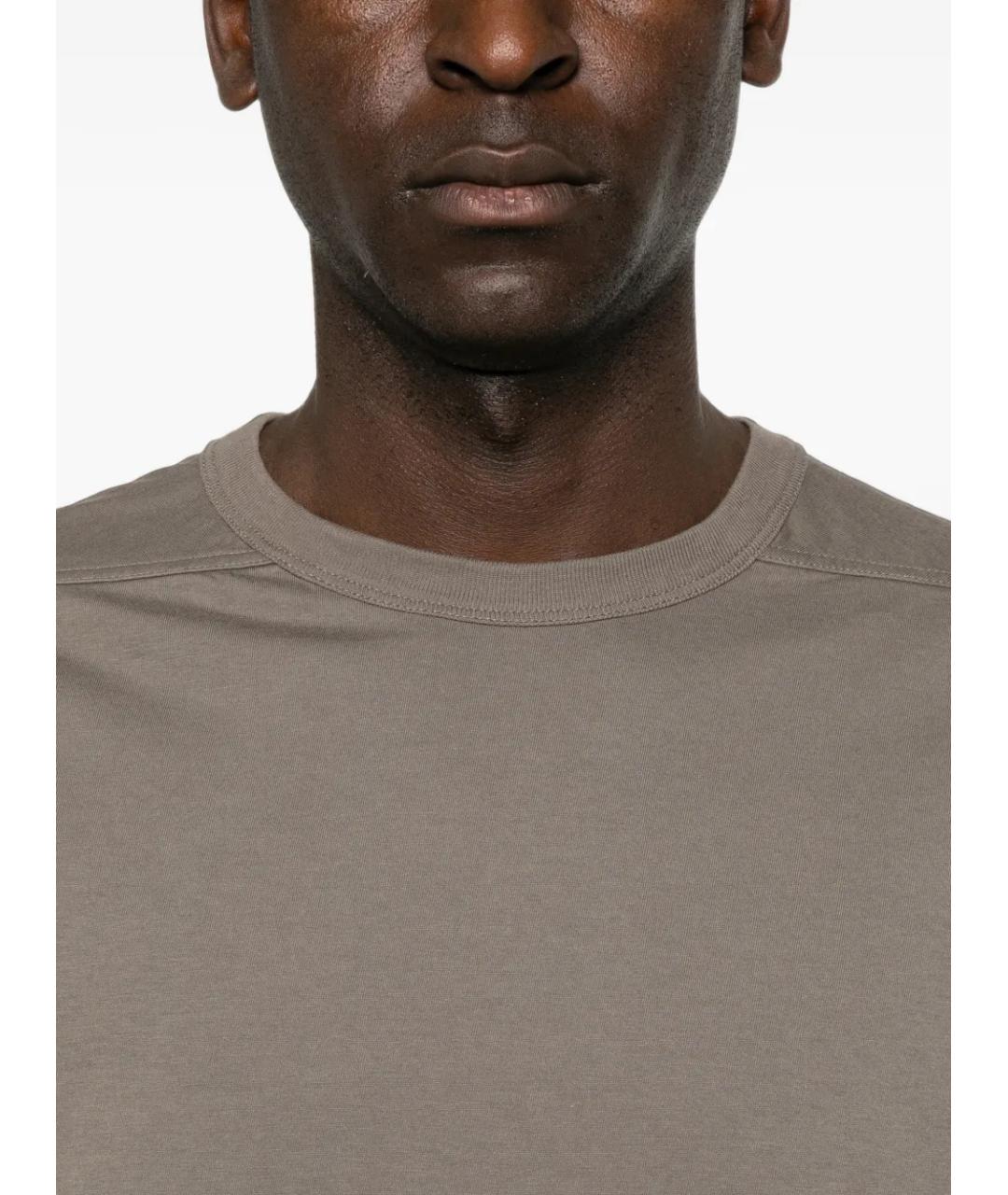 RICK OWENS Бежевая хлопковая футболка, фото 5