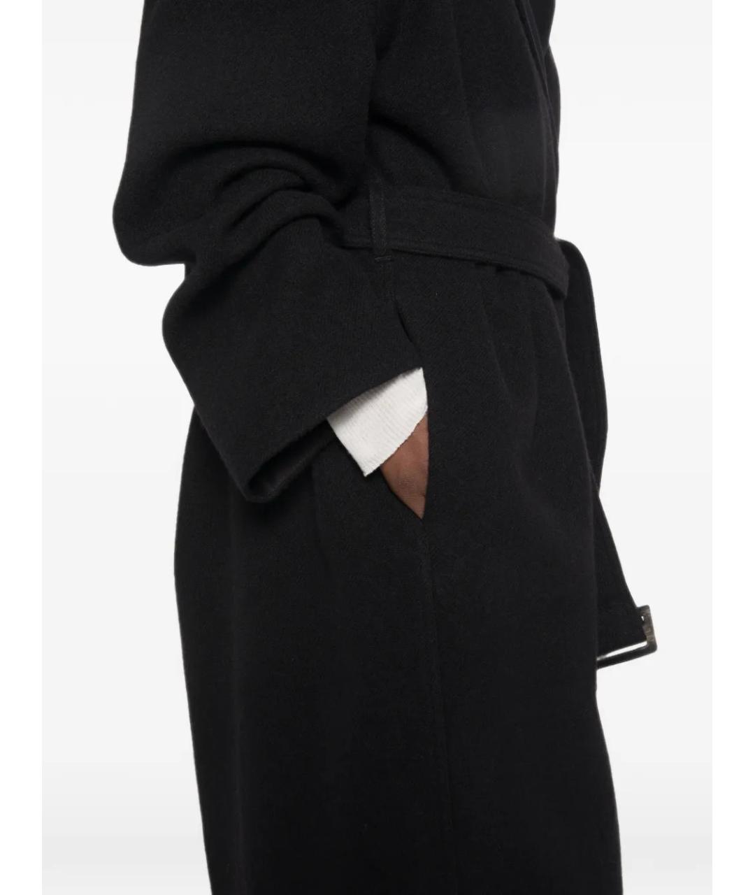 RICK OWENS Черное шерстяное пальто, фото 6